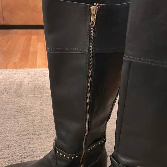 Sperry - Topsider Knee High Black Leather Boots - Size 8.5 - Picture 3 of 7